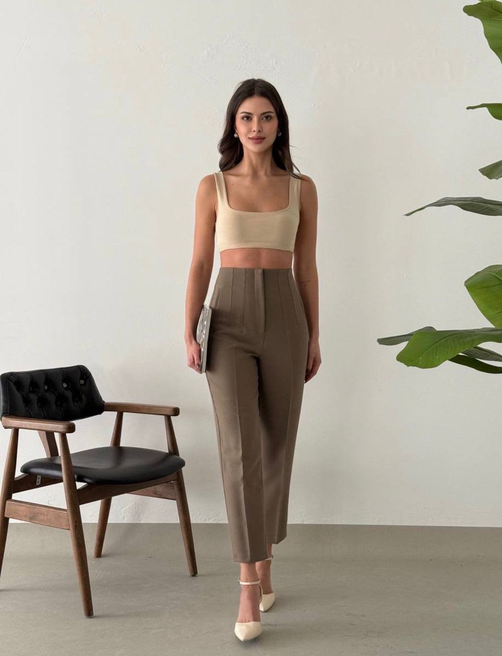 Burgundy/ olive green pants