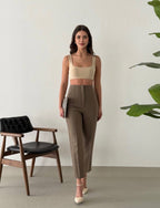 Burgundy/ olive green pants