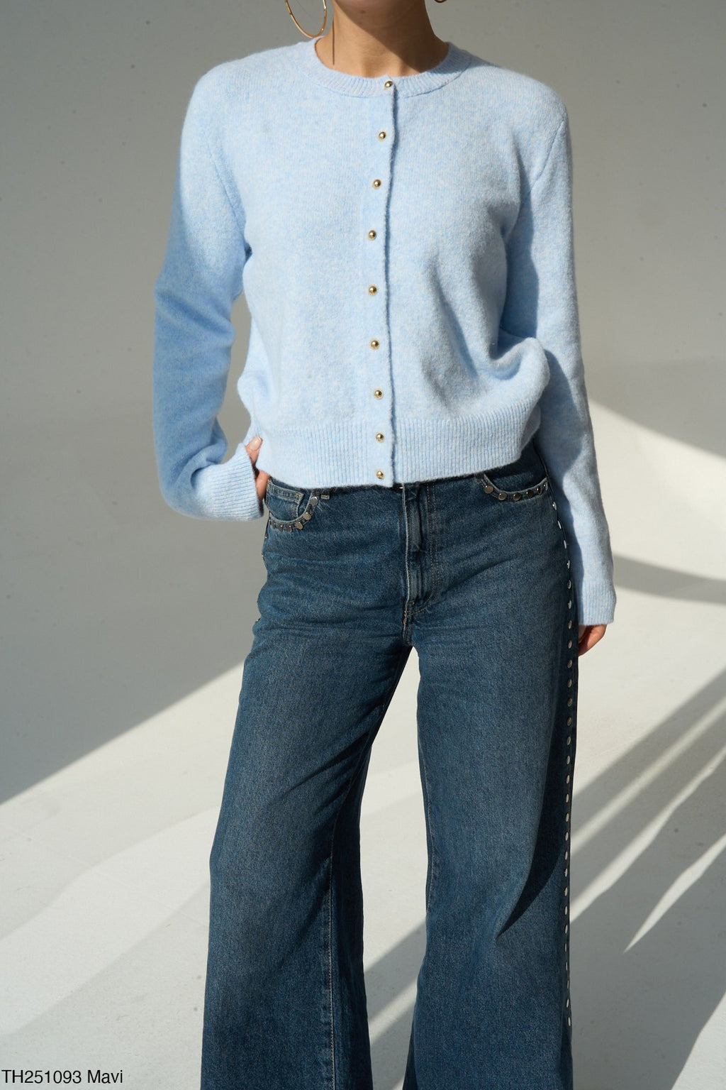 Blue cardigan