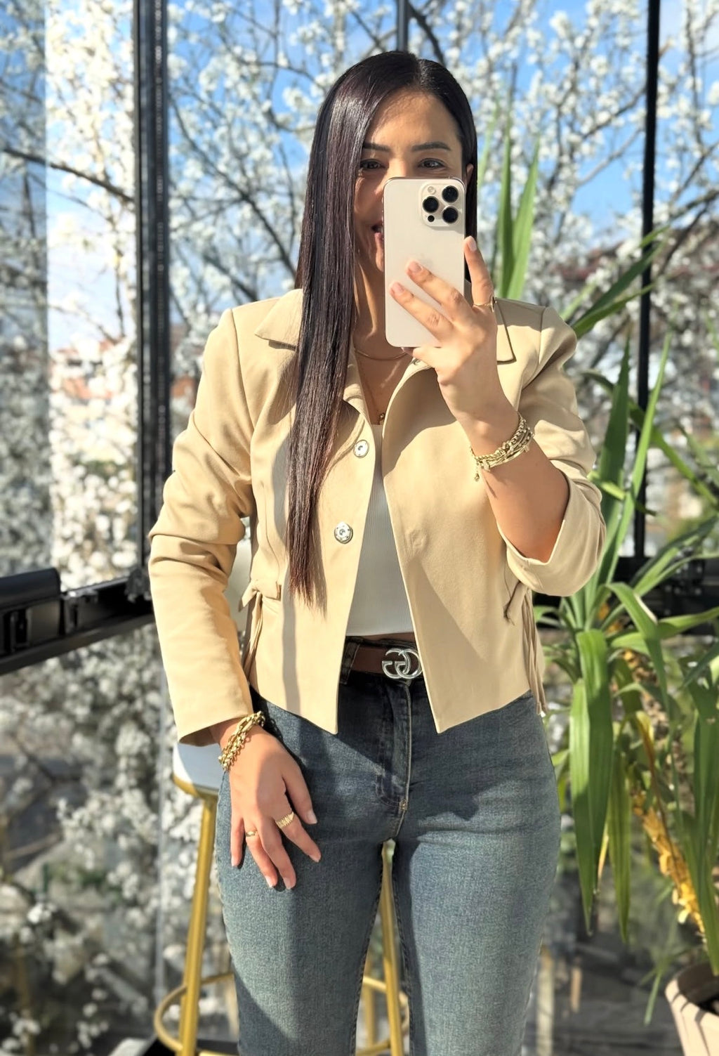 Red Beige blazer