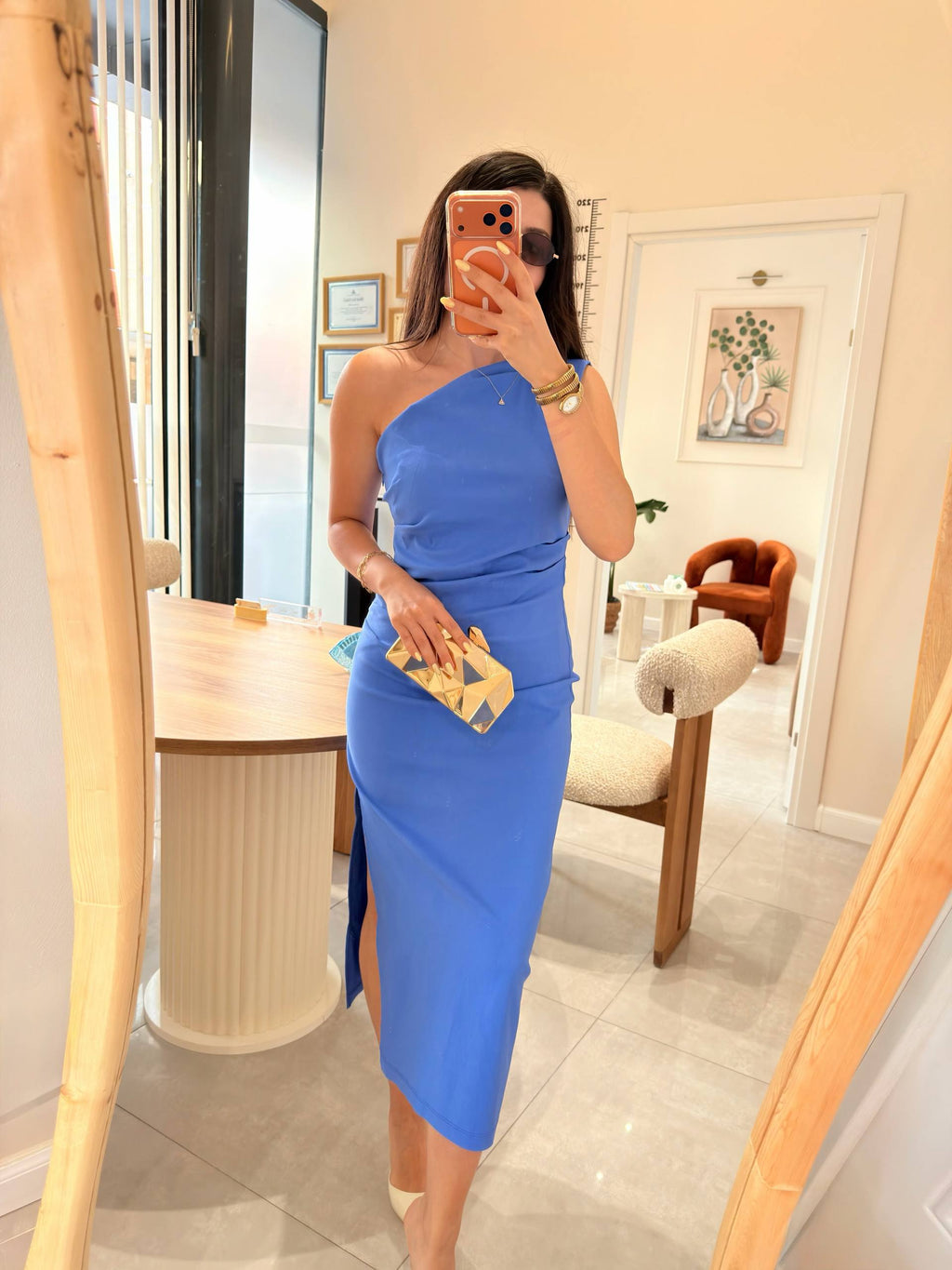 Blue /Orange dress
