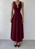 Burgundy dress