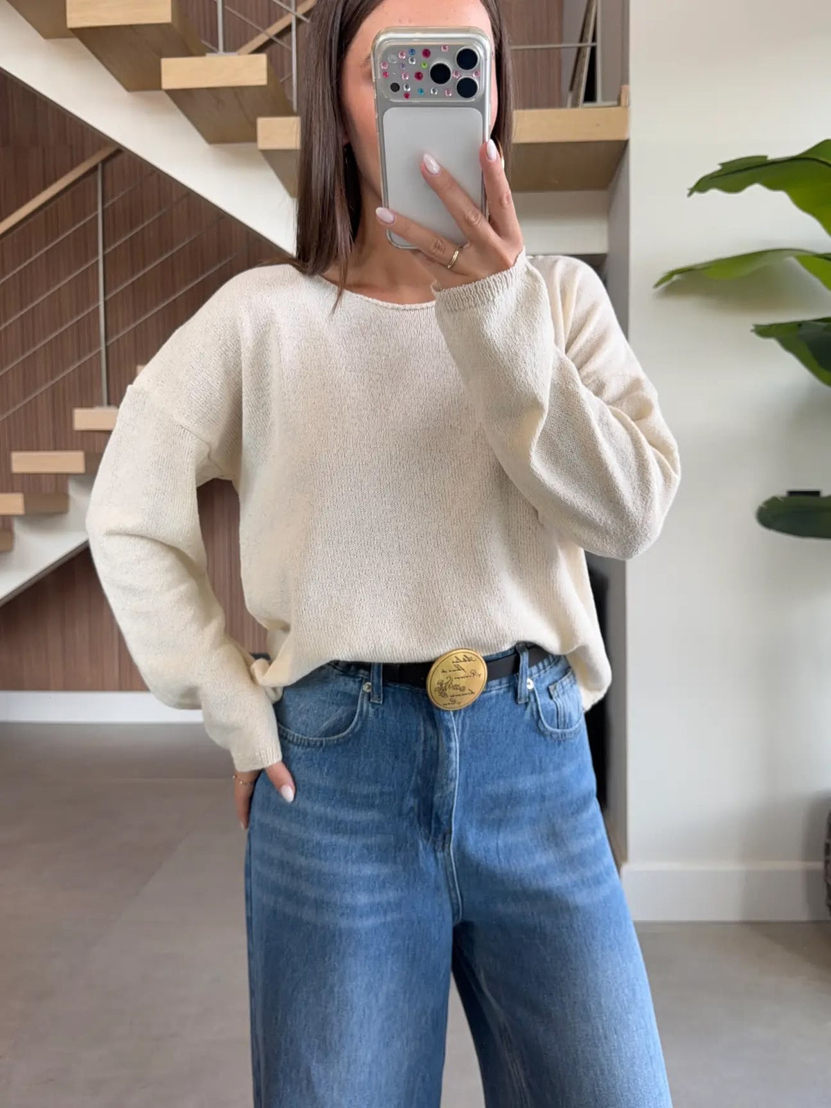 Beige top