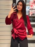 Burgundy top