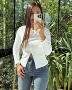 Green white black top