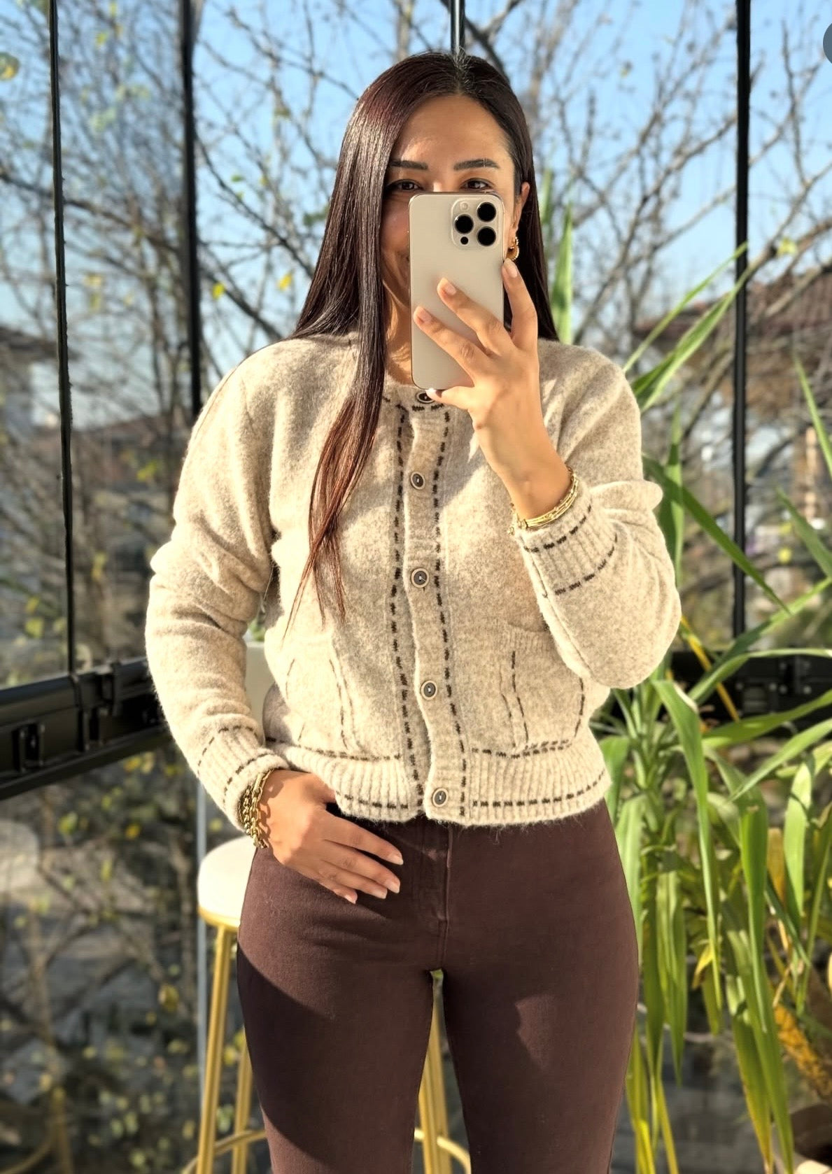 White Beige cardigan