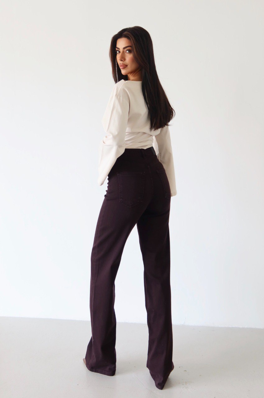 Burgundy brown jeans