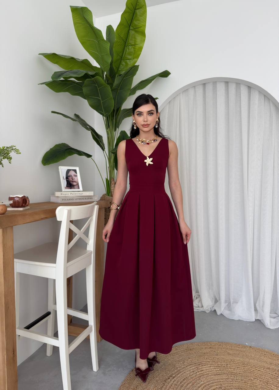 Burgundy dress