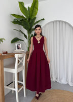 Burgundy dress