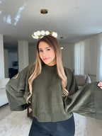 Red/ Blue/ Olive green top