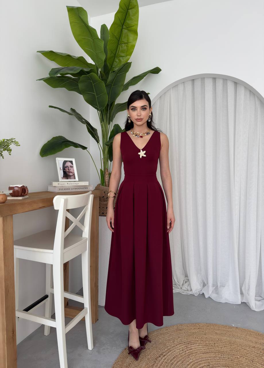 Burgundy dress