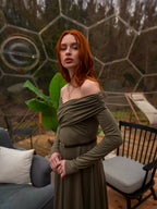 Olive green dress