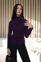Purple/black top