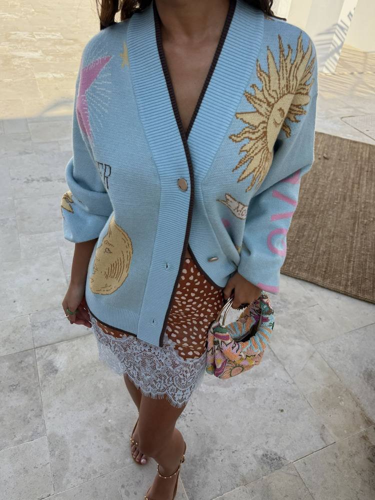 Blue cardigan