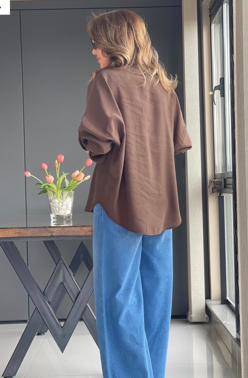 Brown/olive green shirt