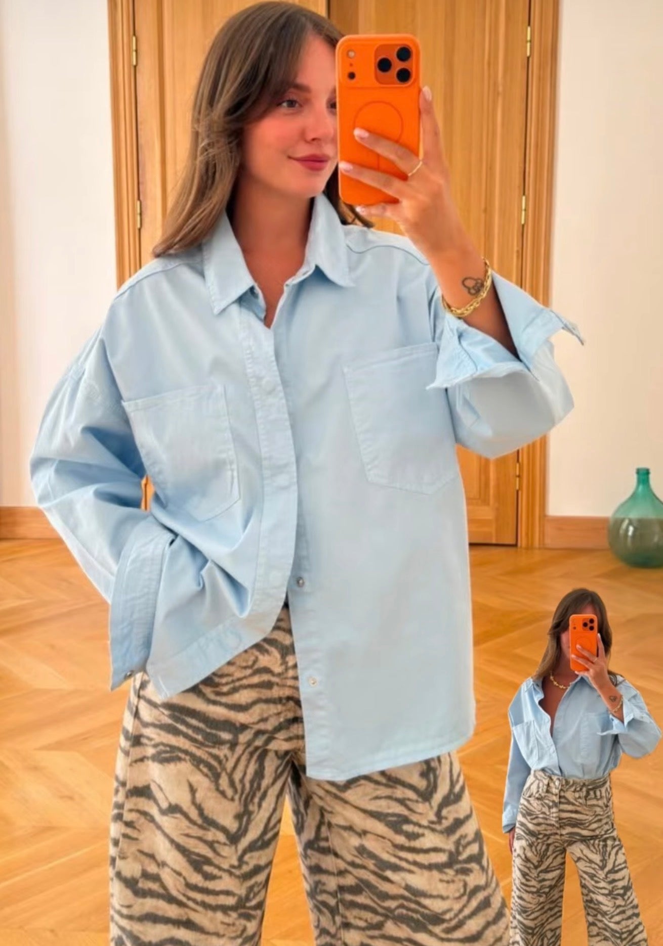 Baby blue shirt
