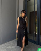 Orange / Black dress