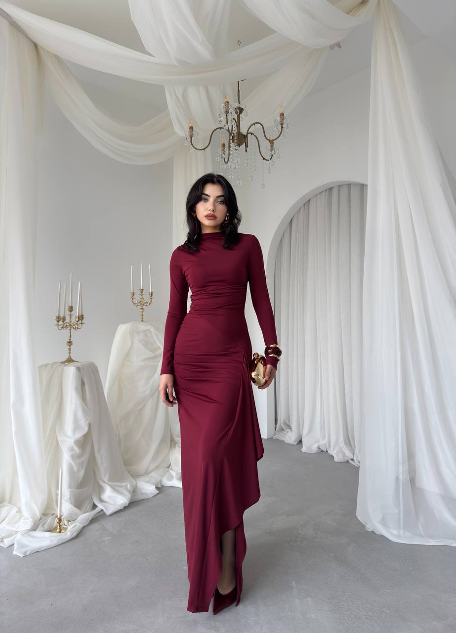Burgundy dress