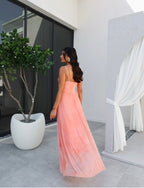Orange pink dress