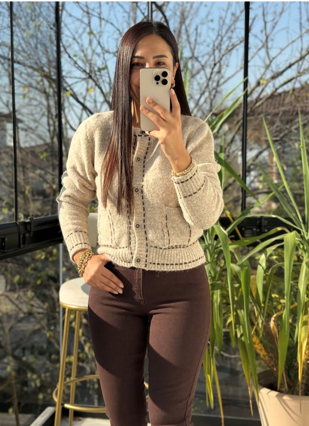 White Beige cardigan