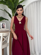Burgundy dress