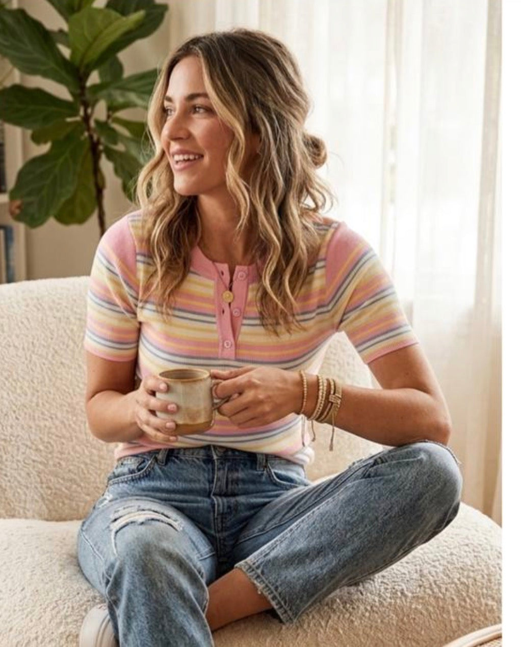 Multi color top