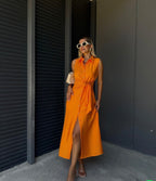 Orange / Black dress