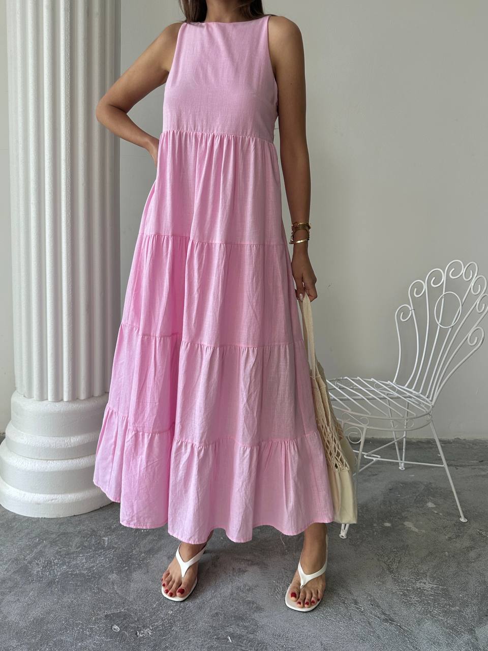 Brown Pink dress
