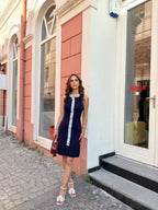 White/Navy dress