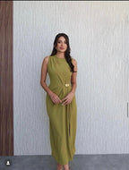 Brown/Olive green dress