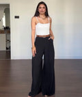 Black pants with belt