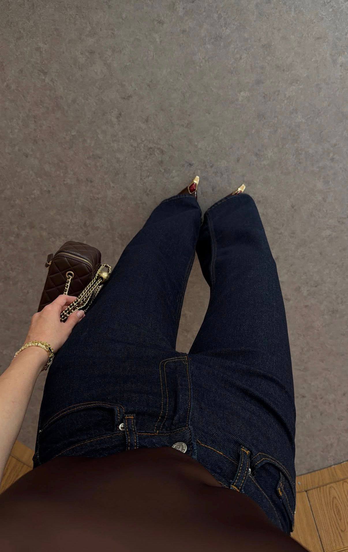 Dark blue jeans