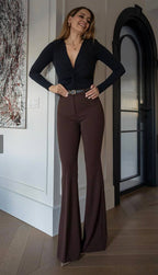 Black pant with belt