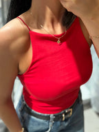 Red/Black/White top