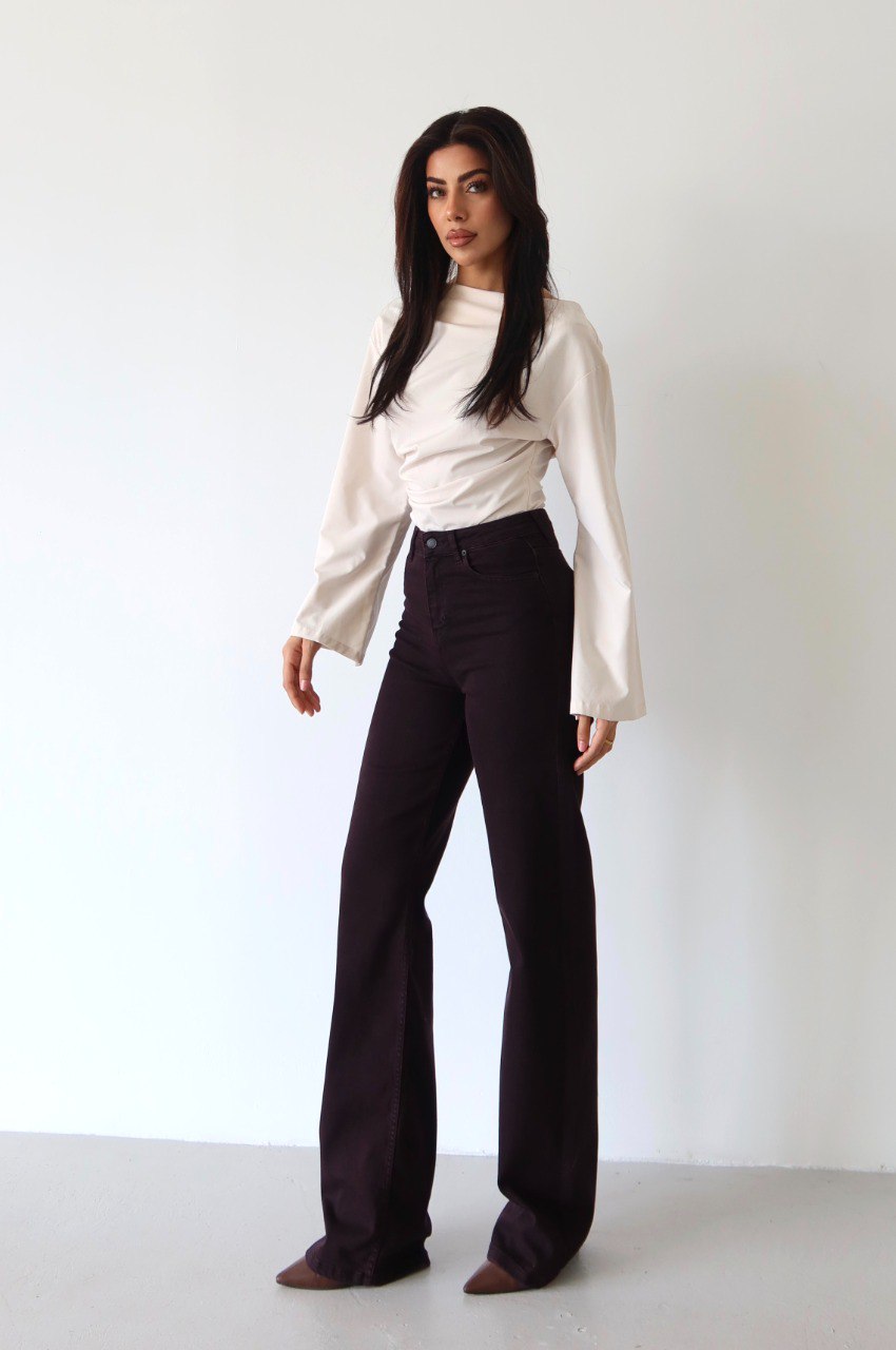 Burgundy brown jeans