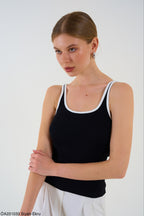 White/Black top