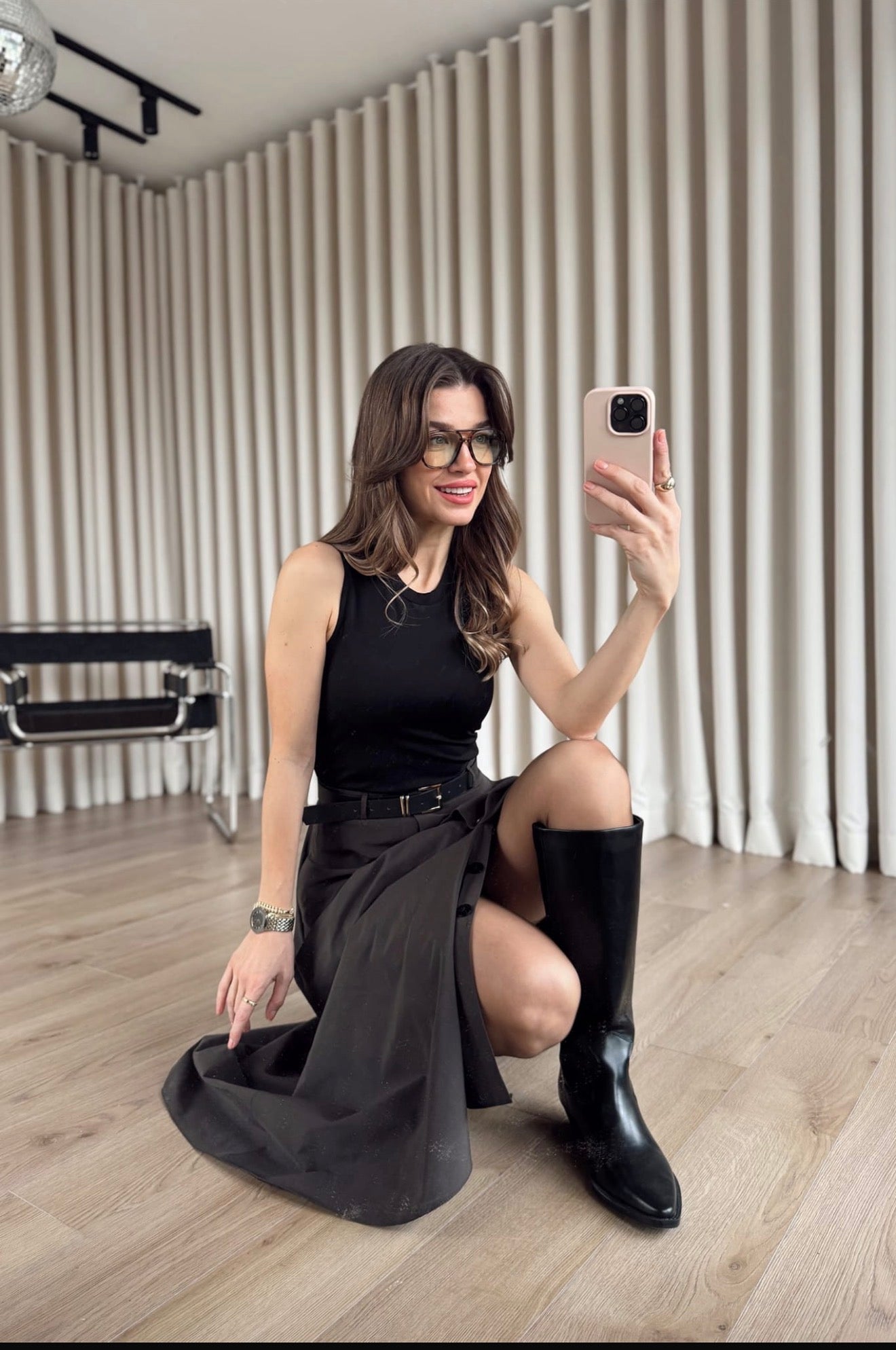 Black brown dress