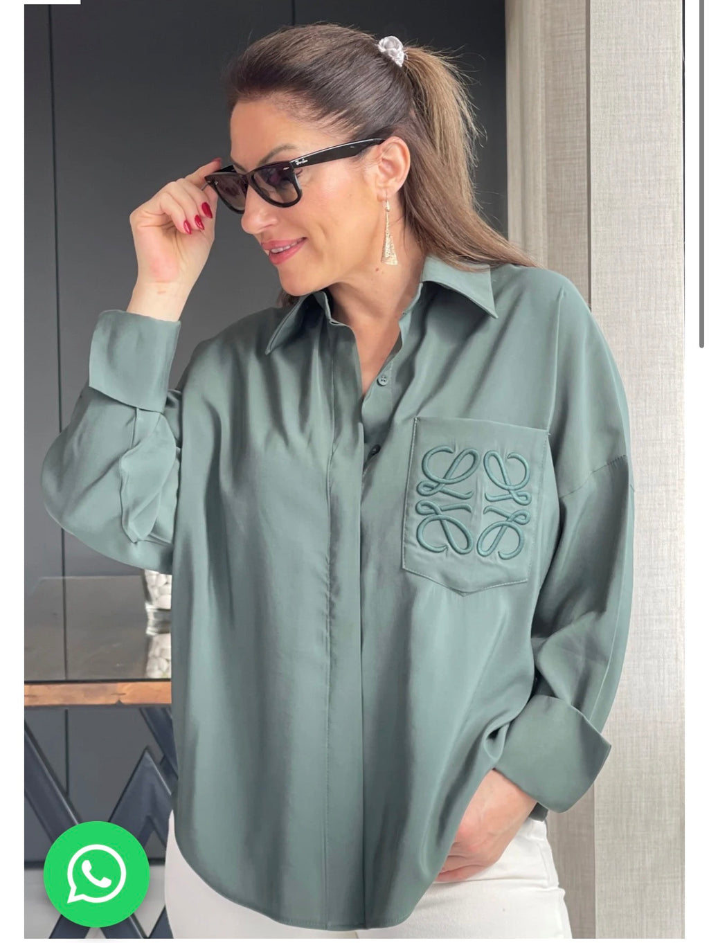 Brown/olive green shirt