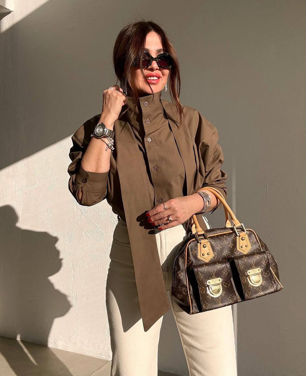 Brown shirt