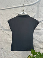 Beige Red Olive green top