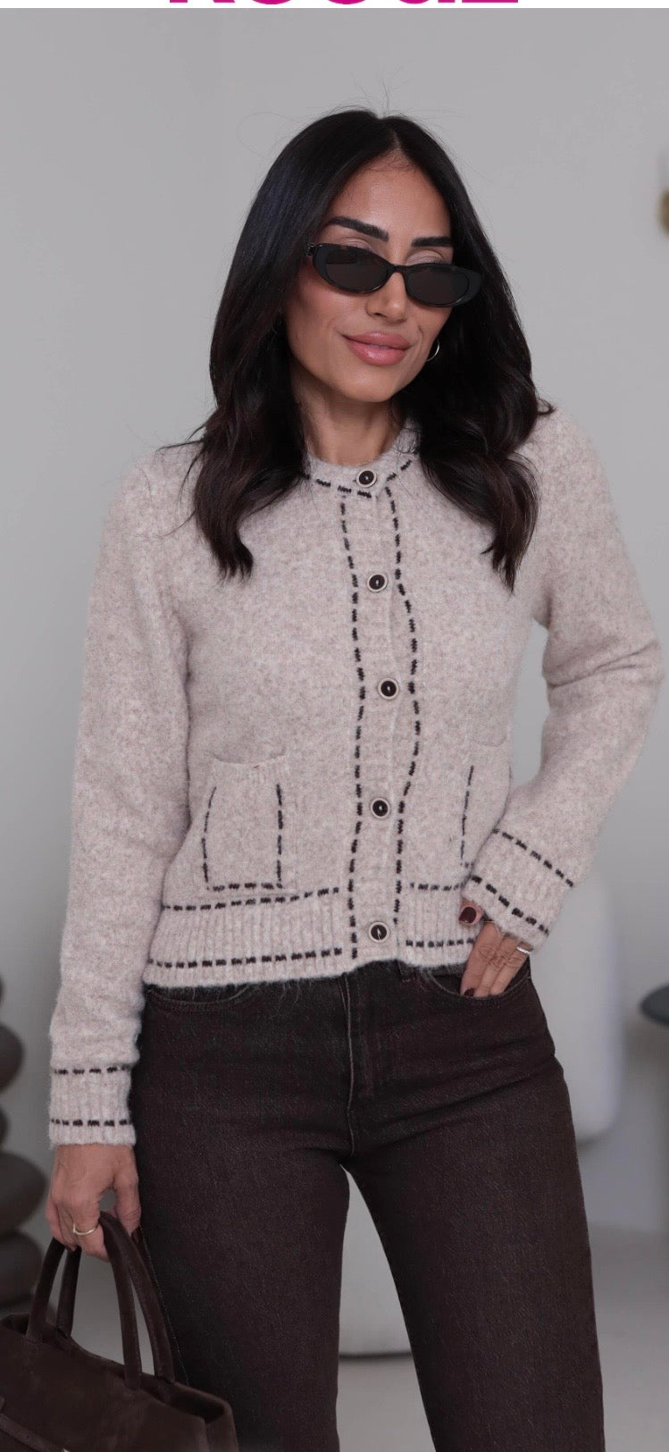 White Beige cardigan