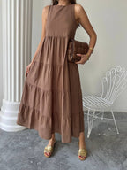 Brown Pink dress