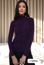 Purple/black top