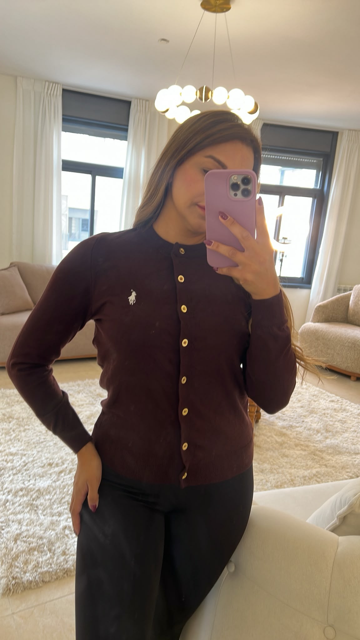 Brown cardigan