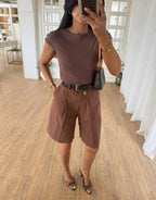 White/Brown top