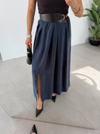 Brown / navy skirt