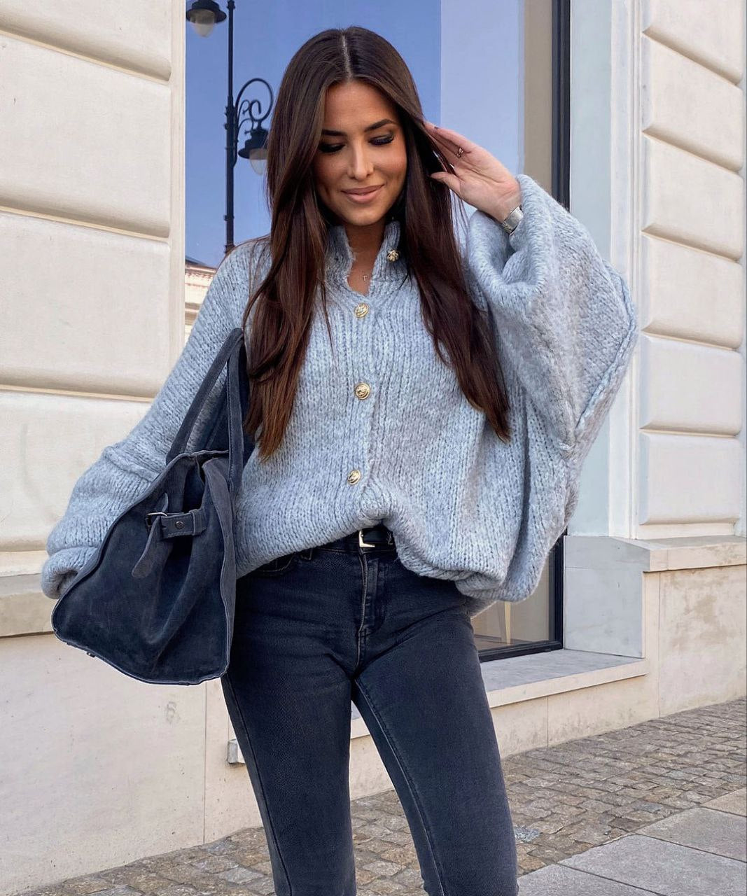 Grey cardigan
