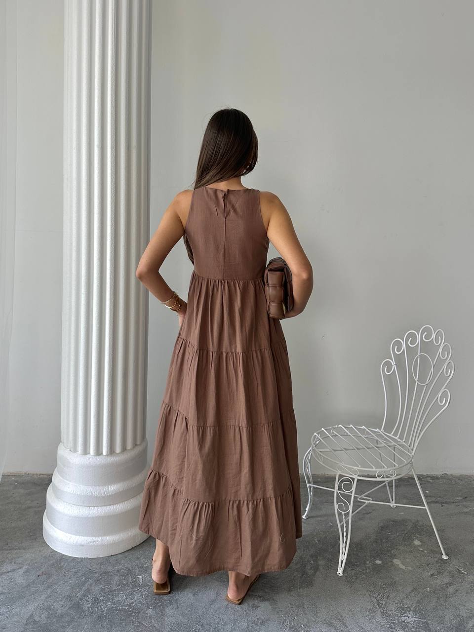 Brown Pink dress
