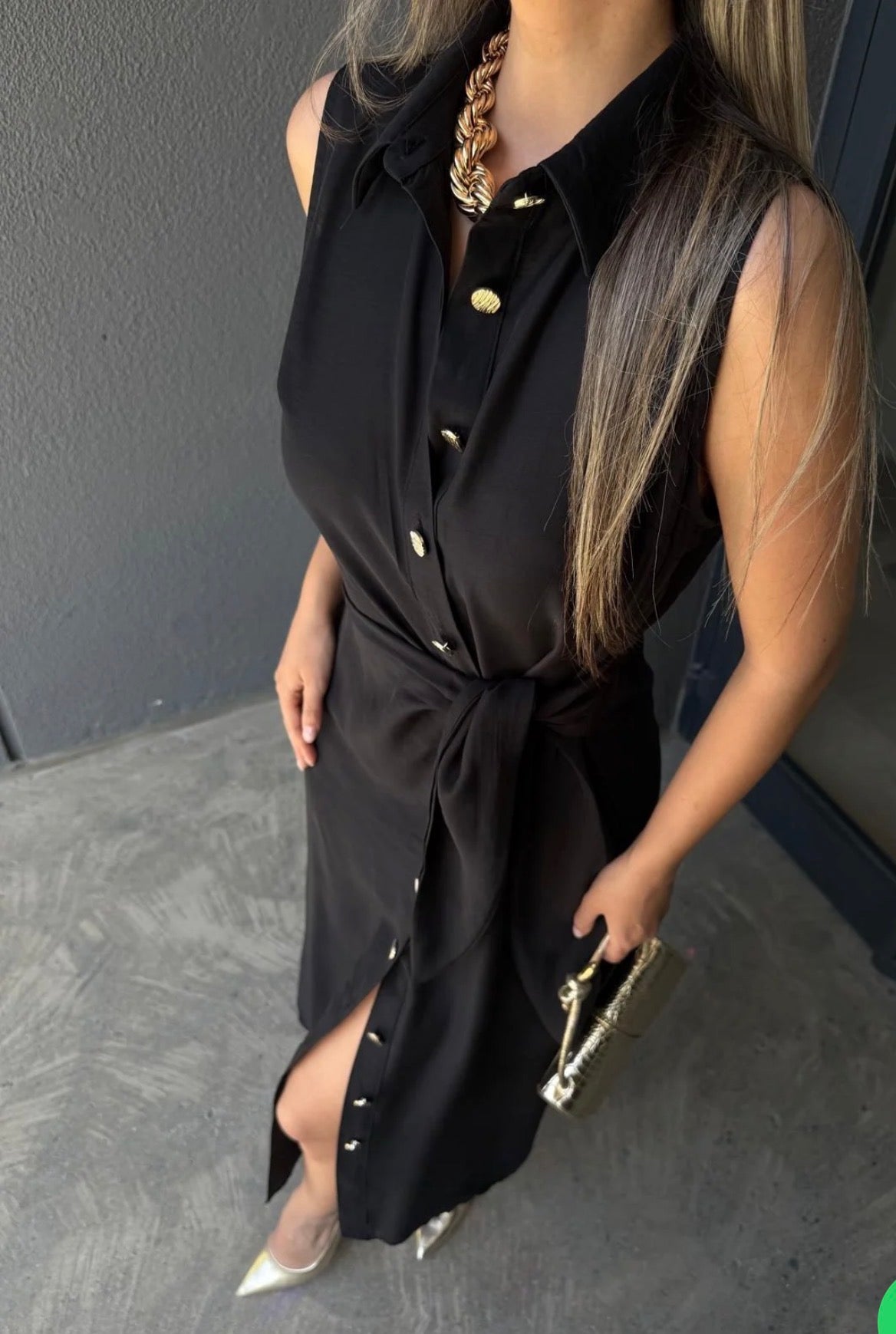 Orange / Black dress