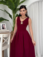 Burgundy dress